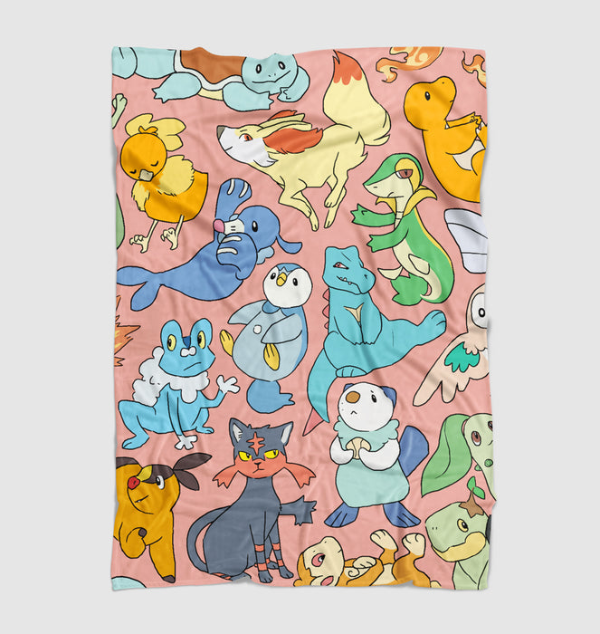 cutest monsters from pokemon Ultra soft fleece blanket