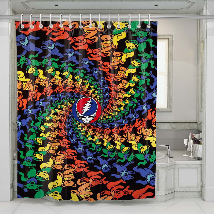 grateful dead dancing bears shower curtains