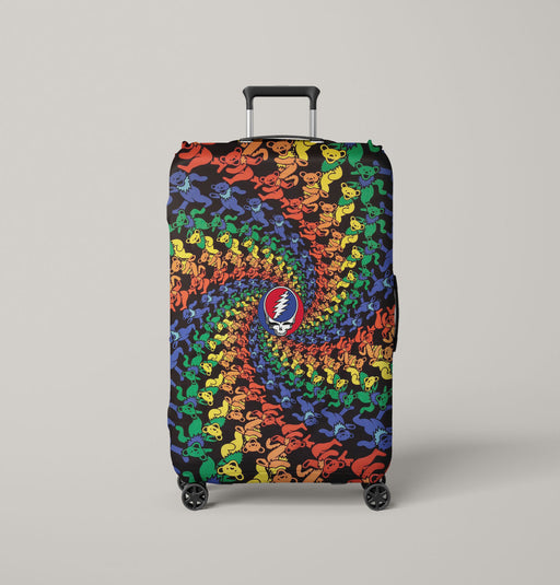 grateful dead dancing bears Luggage Cover | suitcase