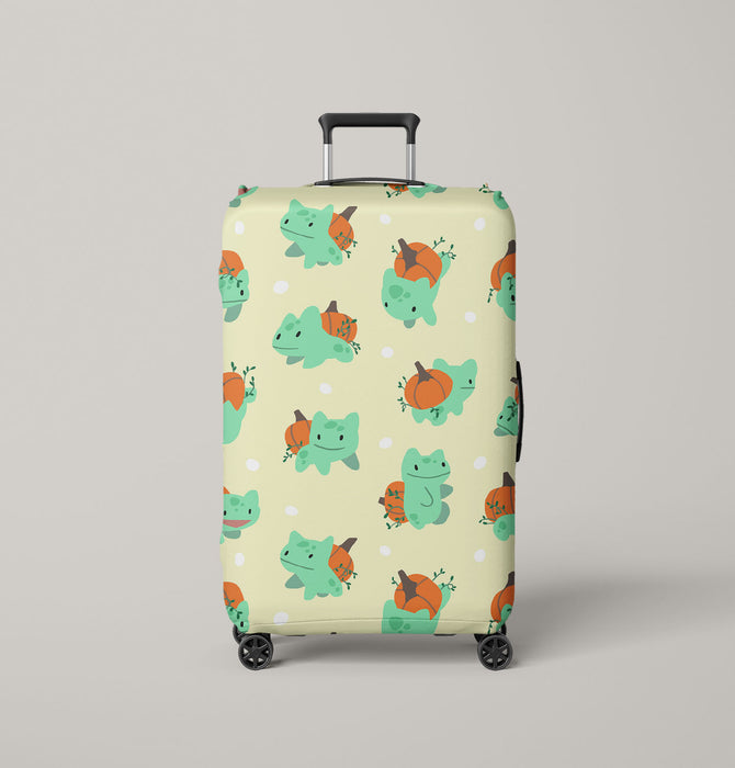 cyan species herbivora pokemon Luggage Cover | suitcase