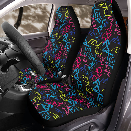 colorful fox racing brand motocross Car Seat Covers