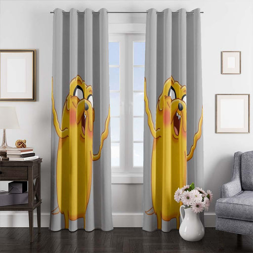 crazy face jack adventure time window curtains