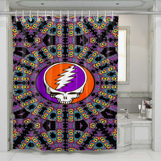 grateful dead purple logo shower curtains