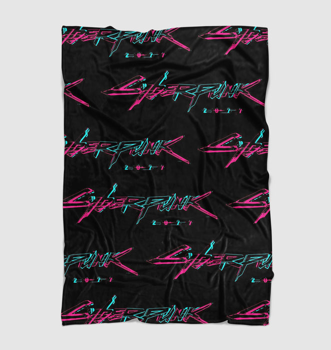 cyberpunk 2077 video game pattern Ultra soft fleece blanket