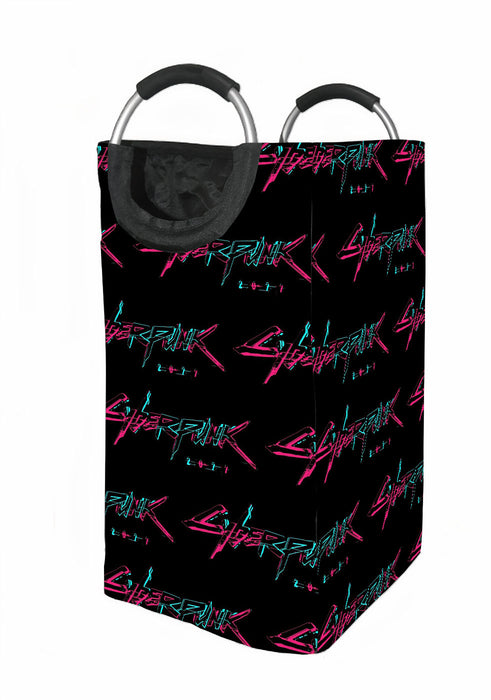 cyberpunk 2077 video game pattern Laundry Hamper | Laundry Basket