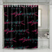 cyberpunk 2077 video game pattern shower curtains