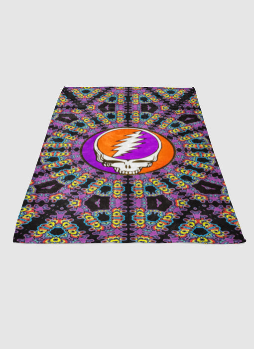 Grateful Dead Purple Logo soft fleece blanket