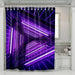 cyberpunk triangle neon space shower curtains