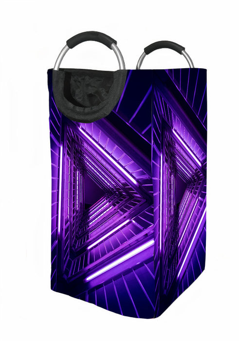 cyberpunk triangle neon space Laundry Hamper | Laundry Basket