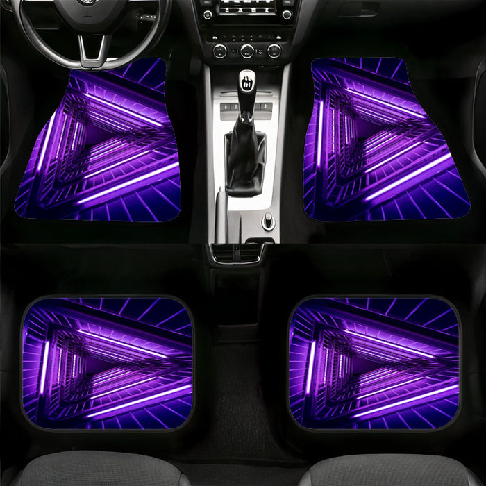 cyberpunk triangle neon space Car floor mats Universal fit