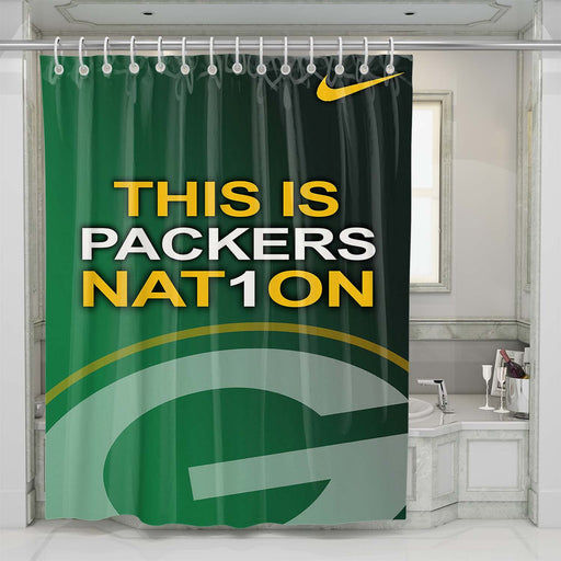 green bay packers nat1on shower curtains