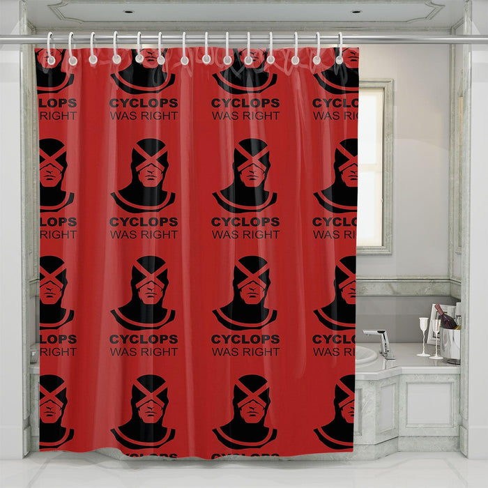 cyclops was right x men mutant shower curtains