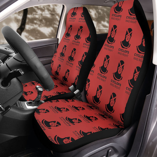 cyclops was right x men mutant Car Seat Covers