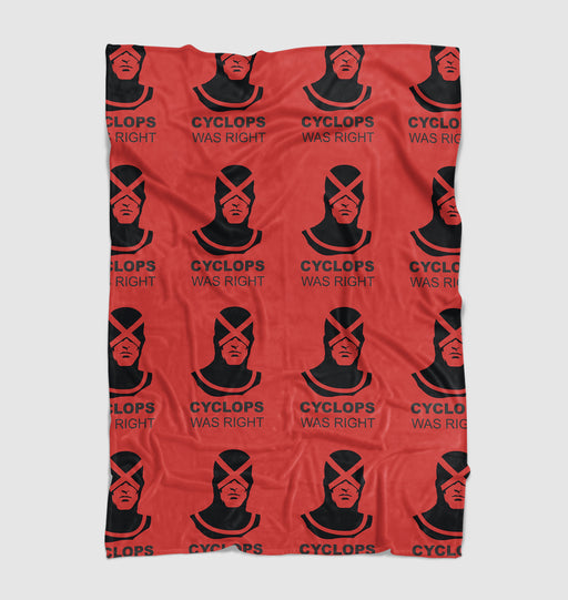 cyclops was right x men mutant Ultra soft fleece blanket