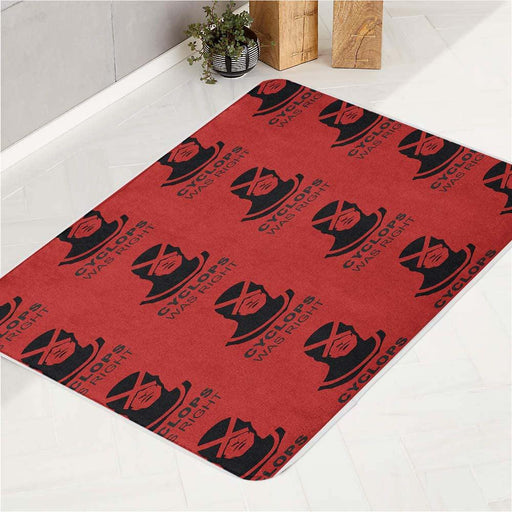 cyclops was right x men mutant bath rugs