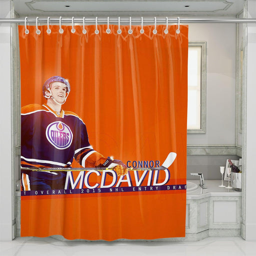 connor mcdavid hockey player nhl shower curtains