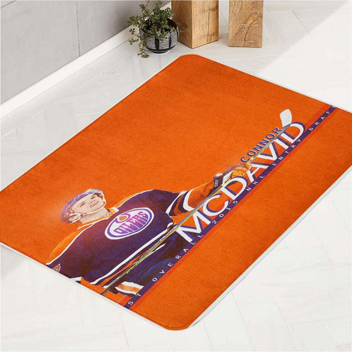 connor mcdavid hockey player nhl bath rugs