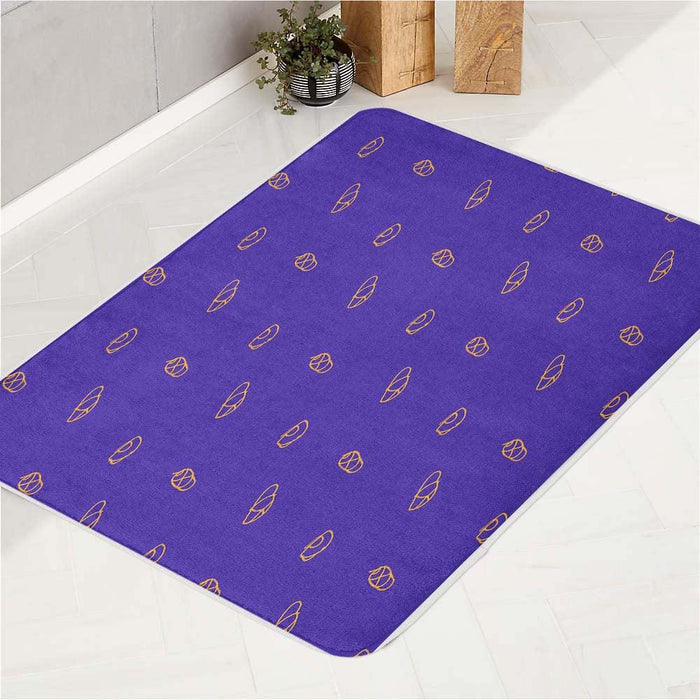 dad and kid hat stroke yellow bath rugs