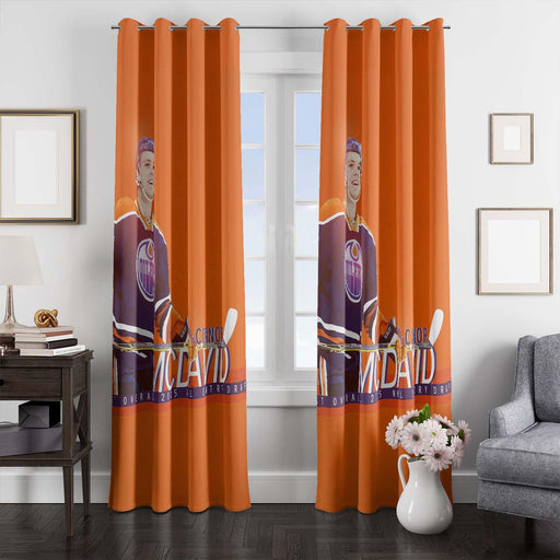 connor mcdavid hockey player nhl window Curtain