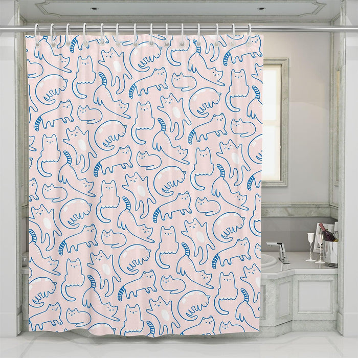 daily activity of my cats shower curtains