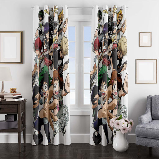 contrast my hero academia band music window Curtain