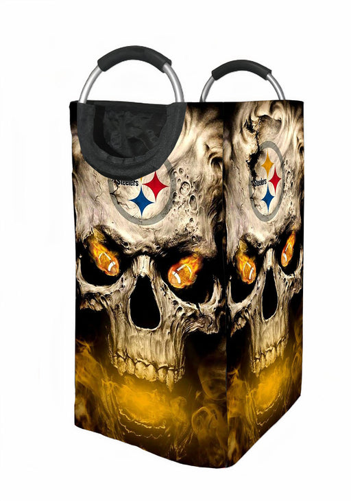 green bay packers skull 1 Laundry Hamper | Laundry Basket