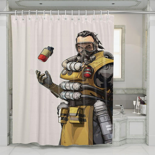 cool caustic with mask shower curtains