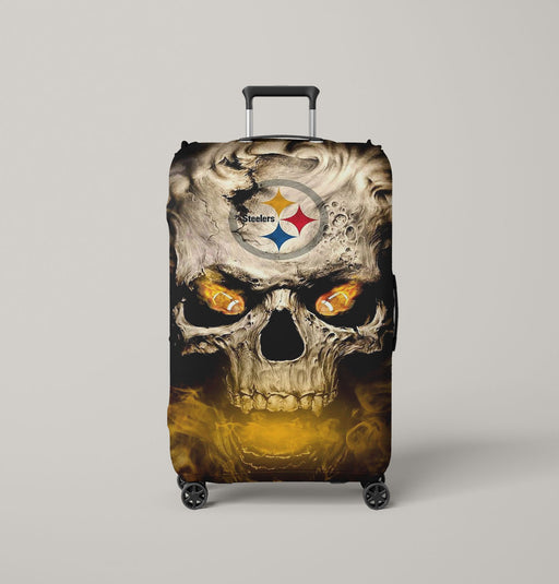 green bay packers skull 1 Luggage Cover | suitcase