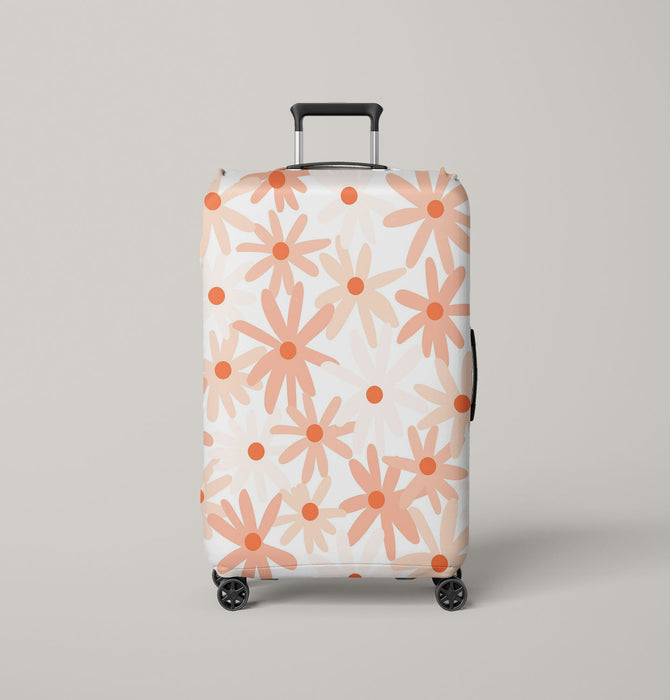 daisy pink and orange Luggage Cover | suitcase