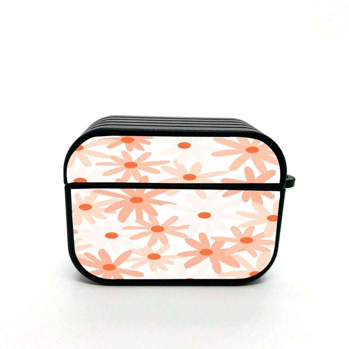 daisy pink and orange airpods case