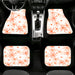 daisy pink and orange Car floor mats Universal fit