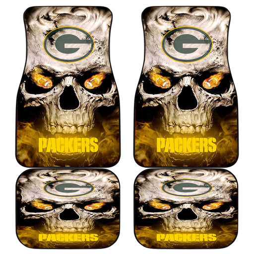 Green Bay Packers Skull Car floor mats Universal fit