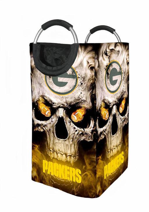 green bay packers skull Laundry Hamper | Laundry Basket