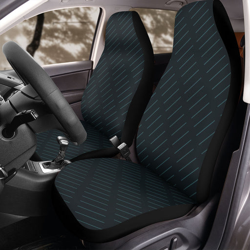 dark blue line array Car Seat Covers