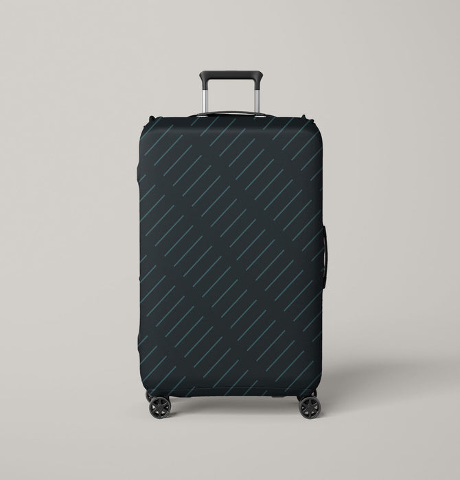 dark blue line array Luggage Cover | suitcase