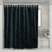 dark blue line array shower curtains