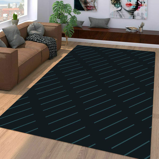 dark blue line array Living room carpet rugs