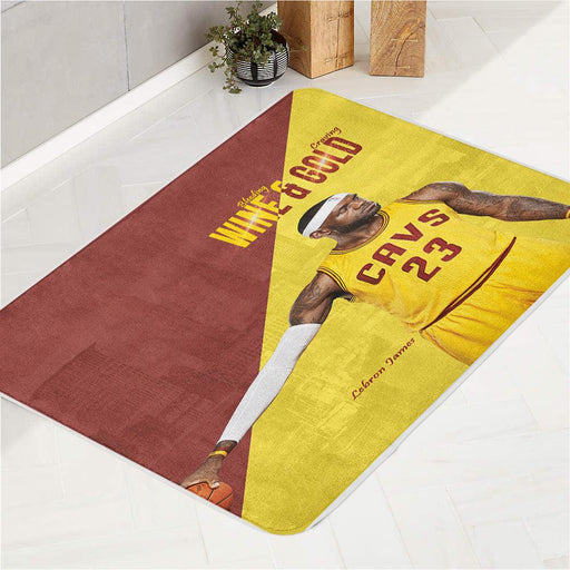 craving gold cavaliers lebron james bath rugs