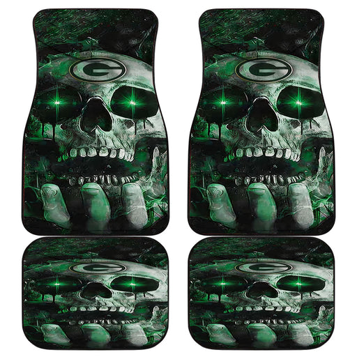 Green Bay Skull On Hand Car floor mats Universal fit