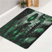 Green Bay Skull On Hand bath rugs