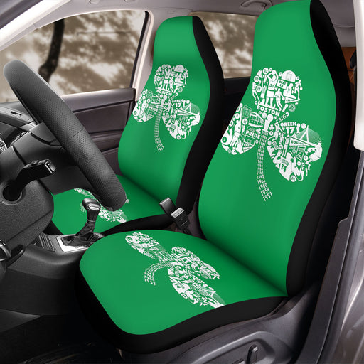 Green Boston Celtics Car Seat Covers