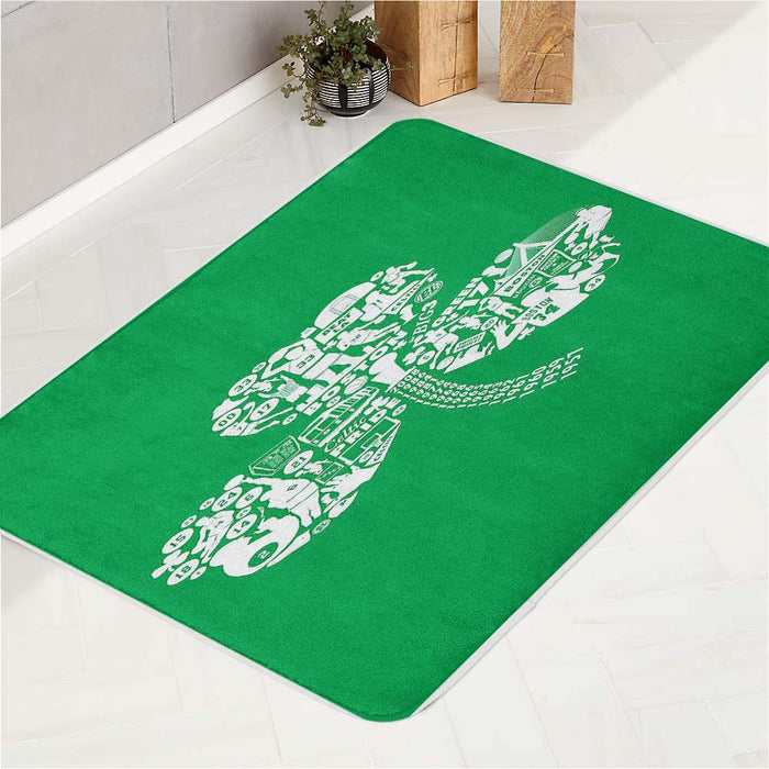 Green Boston Celtics bath rugs