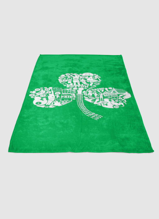 Green Boston Celtics soft fleece blanket