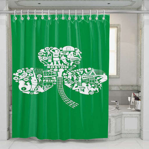 green boston celtics shower curtains