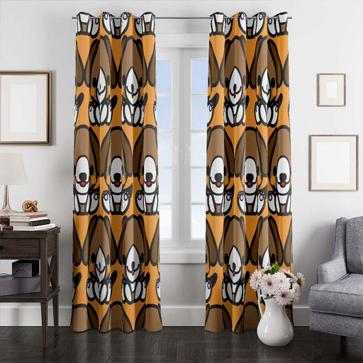 cute dog window curtains