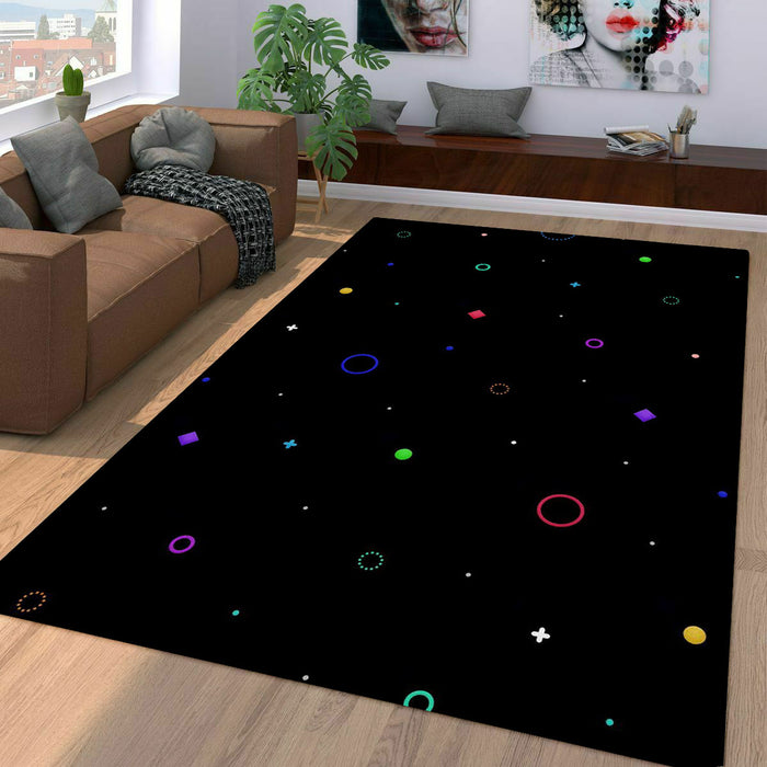 dark shape galaxy enivironment Living room carpet rugs