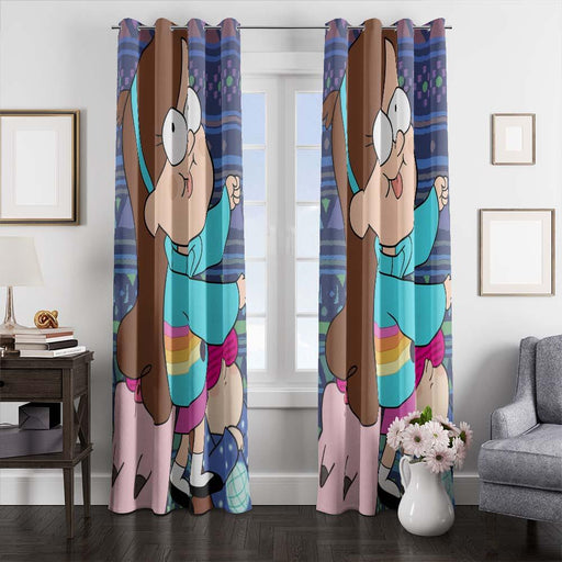 cute mabel gravity falls window curtains