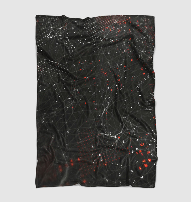 dark spot radar abstract Ultra soft fleece blanket