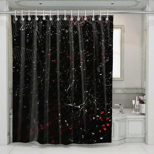 dark spot radar abstract shower curtains