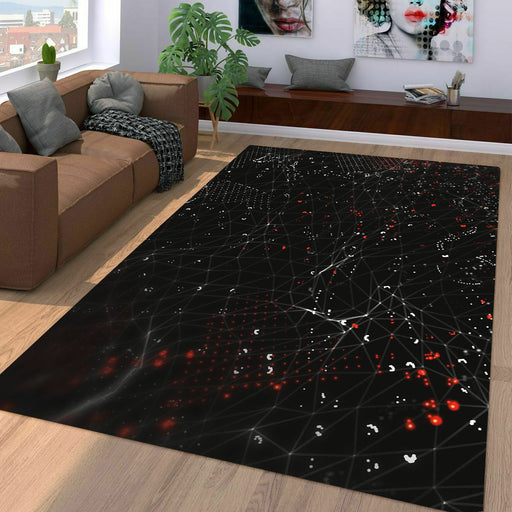 dark spot radar abstract Living room carpet rugs